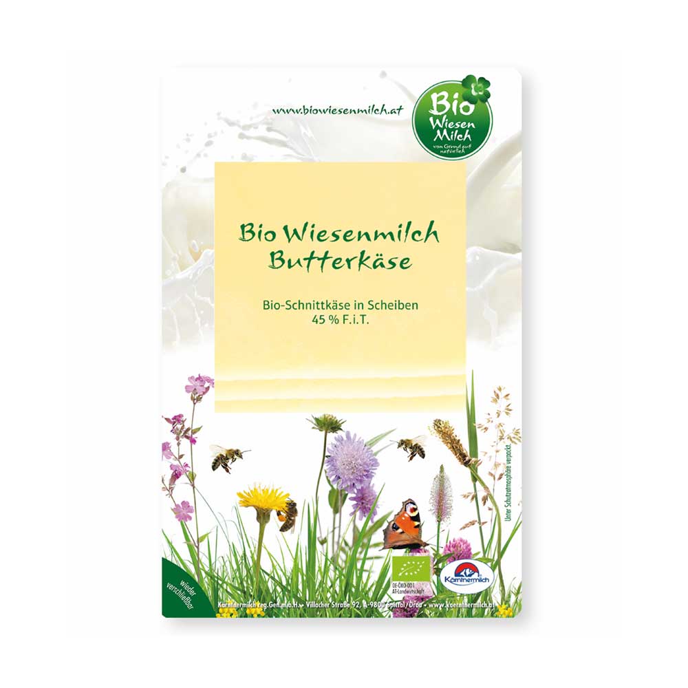 Bio Wiesenmilch Butterkäse Scheiben 100g