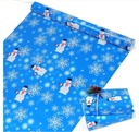 Geschenkpapier 43cm x 15m Blauer Schneemann Schneeflocken