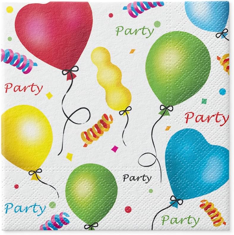 Servietten 33 x 33 cm, Party oder Clowngesicht20 Stk.