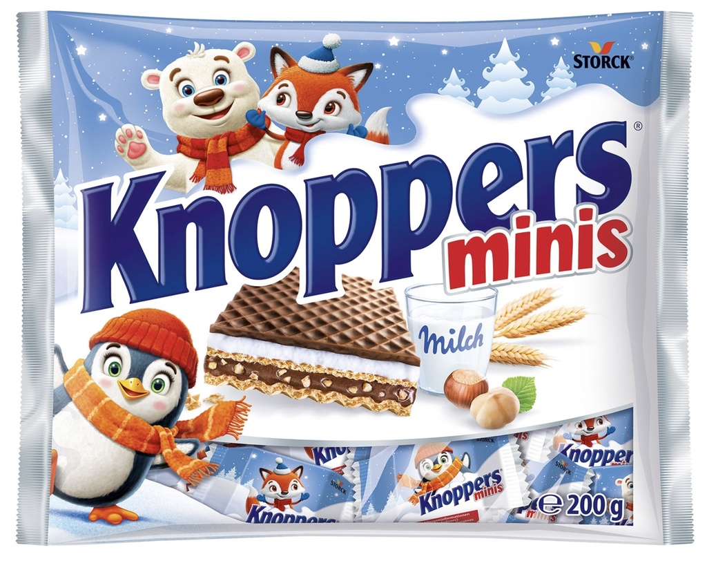 Knoppers Mini Weihnachten 200g ca. 20 STK