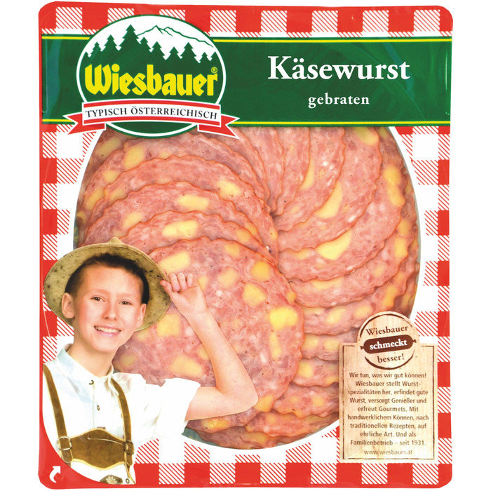 Wiesbauer Käsewurst geschnitten 80g