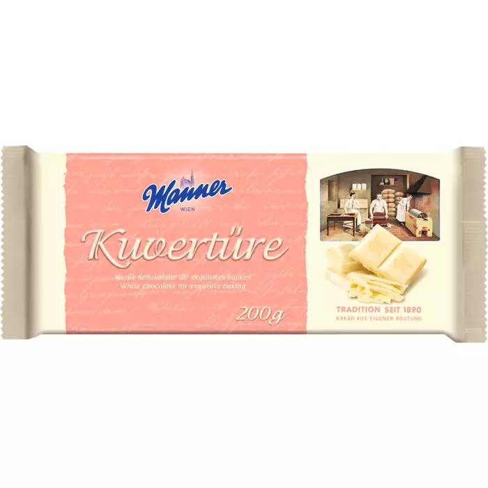 Manner Kuvertüre 200g, Weiss	