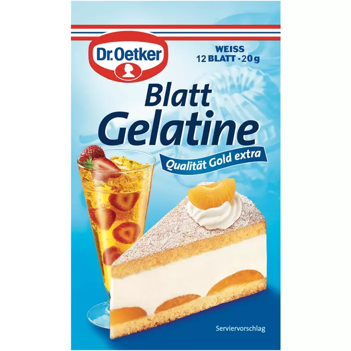 Oetker Blattgelatine 12 Blatt 20g