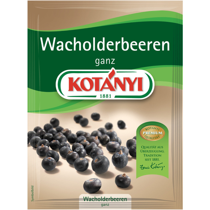 Kotanyi Brief braun, Wacholderbeeren