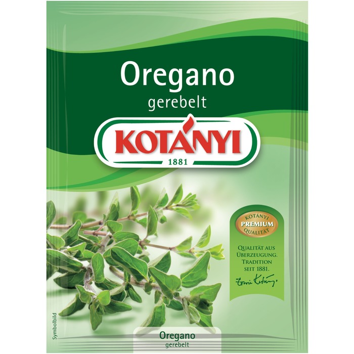 Kotanyi Brief braun, Oregano gerebelt