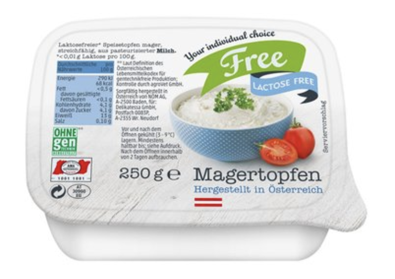 Free laktosefreier Speisetopfen 20% Fit  250g