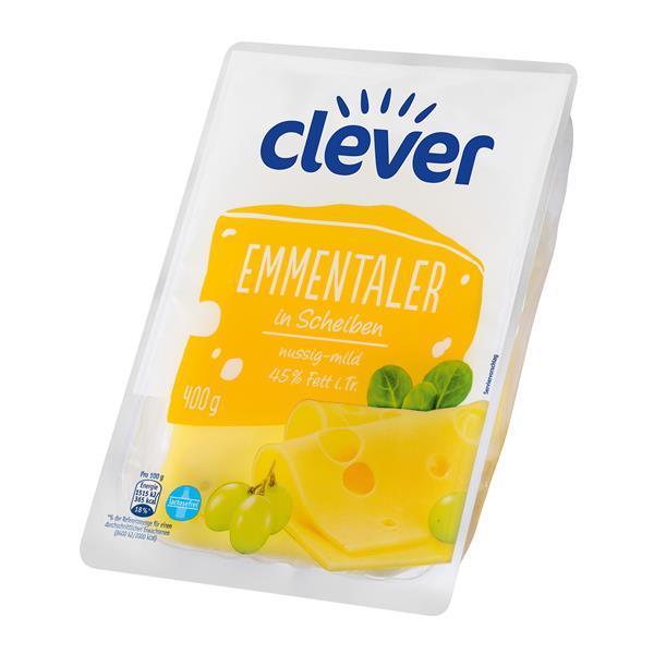 Clever Emmentaler Scheiben 45% FIT400g