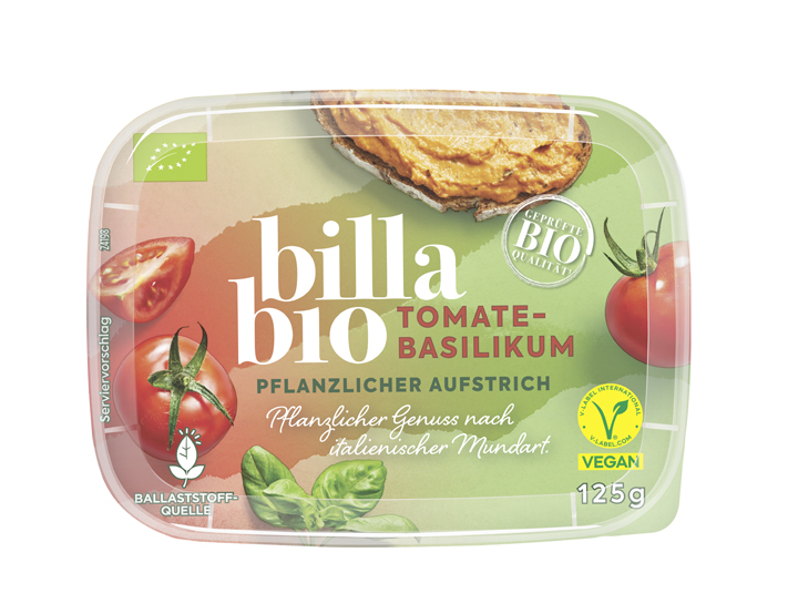 BILLA Bio Aufstrich Tomate Basilikum 150g