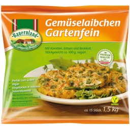 [893057] Bauernland Gemüselaibchen Gartenfein vegan ca. 1500g TK