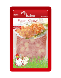 [704981] Hubers Putenkäsewurst geschnitten 100g