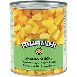 [460881] Happy Frucht Ananasstücke 820g