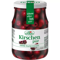 [1421643] Efko Kirschen pur ohne Zuckerzusatz 370ml