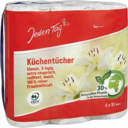 [1231430] Clever Küchenrolle 3Lagig, 6X51Blätter